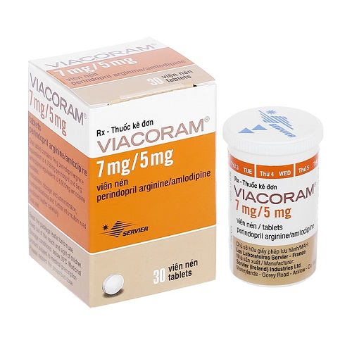 Viacoram 7mg 5mg Pháp lọ 30 viên